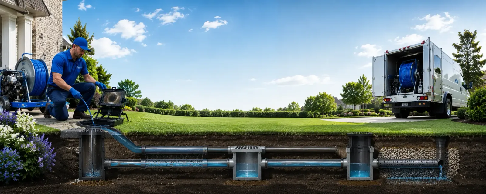 Outdoor drain cleaning information for Ashley, OH